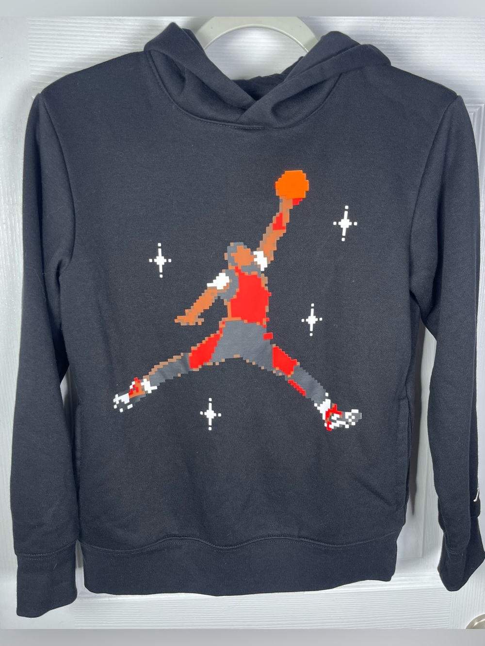 Jumpman Nike Air‎ Jordan Hoodie Boys Medium M (10-12) Holiday Pixel Jump Man